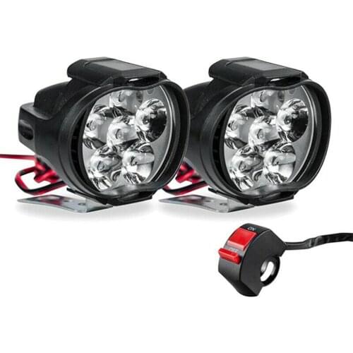 6 LED Motorcycle Headlight Super Bright Working Spotlight Motorbike Fog Lamp LED Spotlight Daytime Running Lights