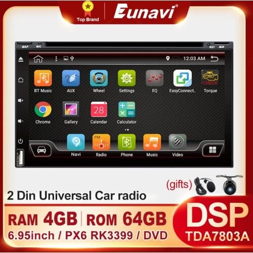 2Din Android Car Stereo Multimedia Video Player For Universal Recorder Bluetooth Touch Screen GPS Navigation 2 Din Car Radio DVD