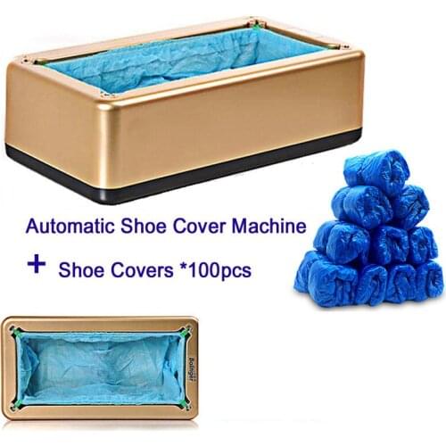 Automatic Shoe Cover Machine Intelligent Shoe Sleeve Tool Disposable Foot Cover Machine Shoe Film Device with cover*100pc