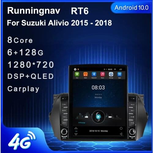9.7" Android 10.1 For Suzuki Alivio 2015 2016 2017 2018 Tesla Type Car Radio Multimedia Video Player Navigation GPS RDS