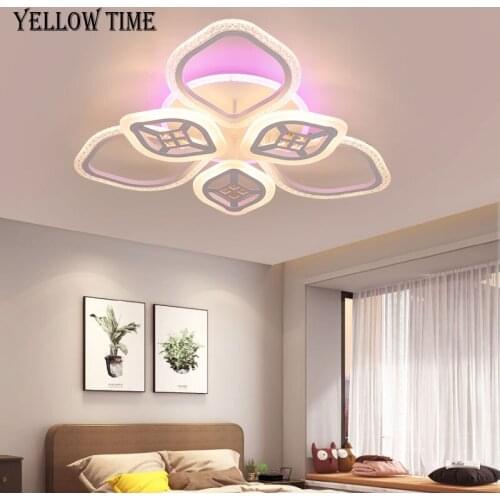 White Acrylic Lamp 110V 220V Modern LED Ceiling Chandelier Lighting Fixtures For Living room Bedroom Dining room Kitchen Office