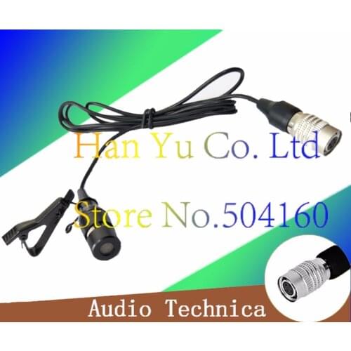 Free Shipping 4 Pins 4-PIN Hirose Connector Tie Clip On Mic Lavaliar Microphone Microfono For Audio Technica Wireless Bodypack