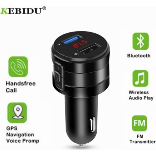 Bluetooth 4.2 FM Transmitter 2.1A +1A Dual USB Ports Modulator Car Charger Handsfree Car MP3 Player Cigarette Lighter Adapter