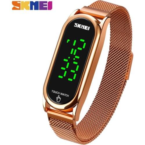 SKMEI Fashion Japan Digital movement Watches Women LED Touch Screen Display Date Time Ladies Watch For Female reloj mujer 1697