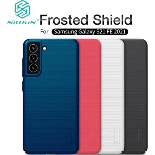 For Samsung Galaxy S21 FE 2021 Case Super Frosted Shield Hard Cover With Salient Dot Design For Samsung S21 FE Nillkin Case