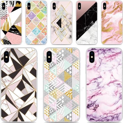 Soft TPU Geometric Marble Phone Case For Alcatel 1L 1S 3L 2021 1 3C 1C 1X 1V 3V 3X 2019 1A 1B 1SE 2020 Silicone Back Cover