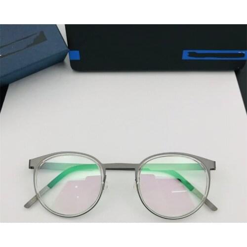 Denmark Brand Glasses Frame Men Women Gafas Ultra-light Round Myopia Screwless Prescription Eyeglasses Optical Eyewear 9704