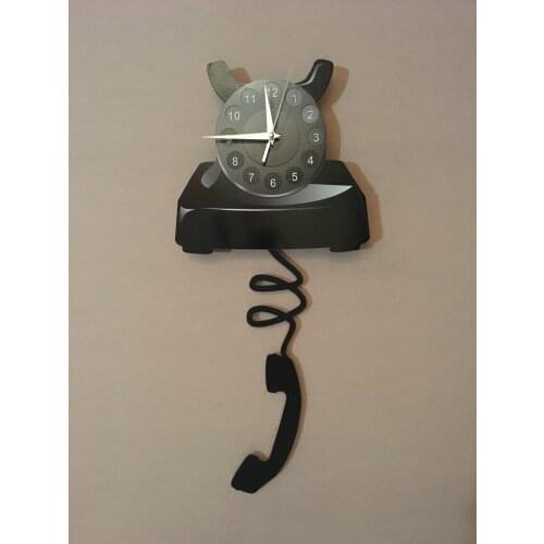Goodtime Nostalgic Telephone Decorative Pendulum Wall Clock