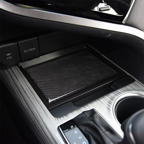 Interior Decoration Storage Box Cover Frame Cover Trim Carbon Fiber Stickers for Toyota Camry 8 2018-2019 Car Decal Accessories