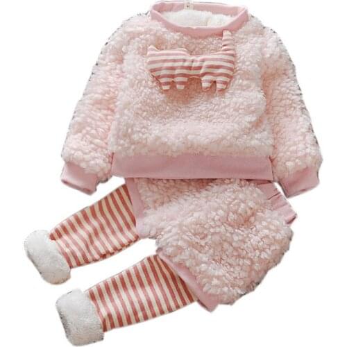 Baby Girl Little Lamb Clothing Set 2020 Fashion Winter Girls Clothes Set Girl Infant Pink Outfits Children Clothes for Girl Baby