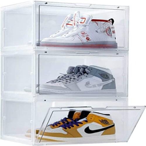 Shoe Box Magnetic Thickened Dustproof Transparent Detachable Antioxidant Storage Boxes Shoe Organizer and Storage