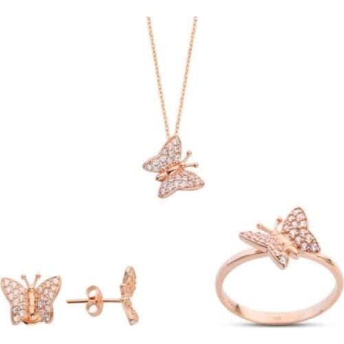 Tiny Butterfly Elegant And Stylish Casual Silver Set Suit