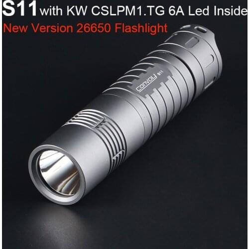Powerful Flashlight Convoy S11 with KW CSLPM1.TG 6A Linterna Led Torch 26650 Flash Light Camping Fishing Latarka Work Light