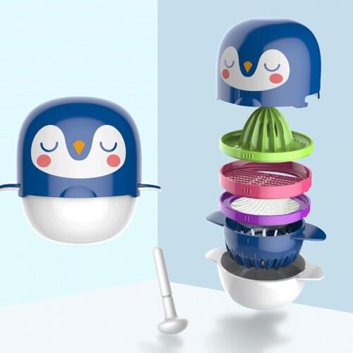 Baby Food Masher Set Portable Mash and Serve Bowl Vegetables Fruit Homemade Baby Food Ricer Juicer Pink