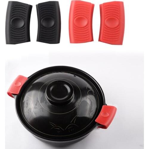 Anti-Hot Gloves Kitchen Accessories Multi-Color Kitchen Silicone Insulated Oven Gloves Casserole Ear Pot Holder Handle Cocina