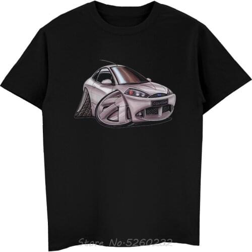 New Men T-Shirt Casual Man Tees Classic American Car Fans Mercury Cougar Printed Koolart Cartoon White Funny T Shirts Streetwear
