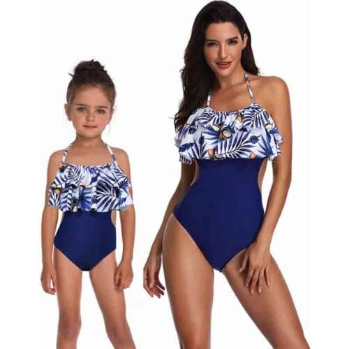 New Mother Daughter Swimwear Summer Mom And Daughter Swimsuit Family Matching Clothes Mommy And Me Bathing Suit Clothes