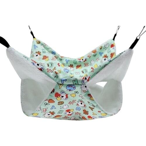 Small Animal Hanging Hammock Bunk Bed Hammock Toy for Ferret Hamster Parrot Rat Sleep Napping Cage Swinging Hideout