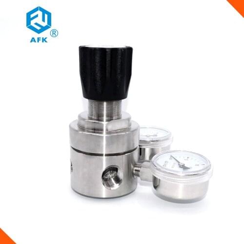 R12 nickel plated brass 1/2"NPT threaded inlet and outlet high pressure nitrogen gas regulator