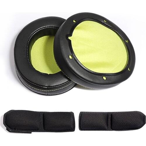 Replacement Leather Soft Foam Ear pads Cushion Case And Head Band Parts for SteelSeries 9H 9h Navi Gaming Headsets Headphones