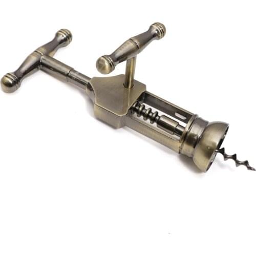 Classic Antique Zinc Alloy Wine Screw Corkscrew Professional Handheld Waiters Corkscrew Bartenders Wine Opener Bar Tools Gift