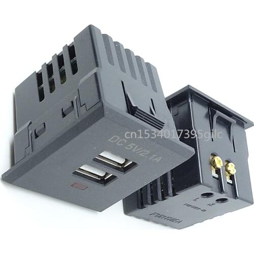 Card Embedded USB Charging Socket Desktop Module Dual USB Socket DC Power Socket PDU Strip Socket Module