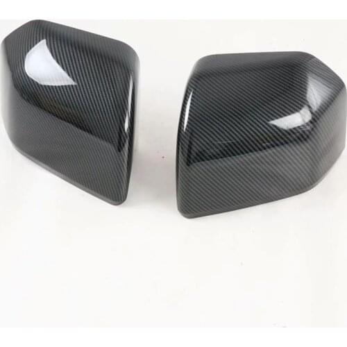 For Ford F150 2015 - 2019 -2020 2pcs ABS Carbon Fiber Car Side Door Rearview Mirror Cover Trim Moldings Car Styling Accessories