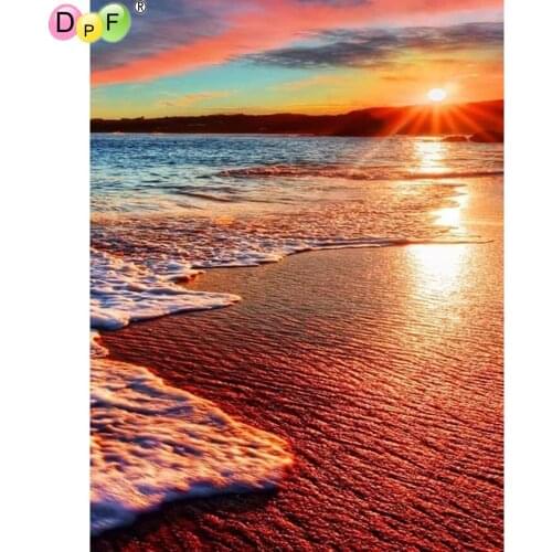 5D DIY full square/round Diamond mosaic diamond embroidery seaside embroidered Cross Stitch Home decoration Gift