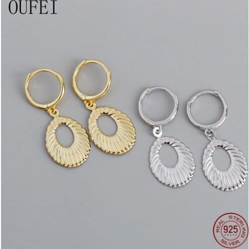 925 Sterling Silver Drop Earrings For Women Round Drop Earrings Charm Girl Gift Fine Earrings Bohemia 2020 New Jewelry
