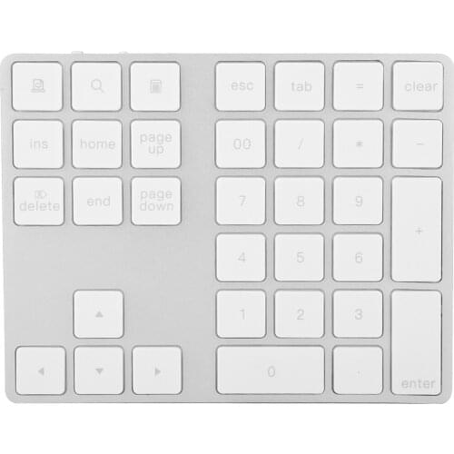 BT308 34 Keys Mini Rechargeable Numpad Wireless Numeric Bluetooth-compatible Keypad Small Keyboard For Tablet Laptop