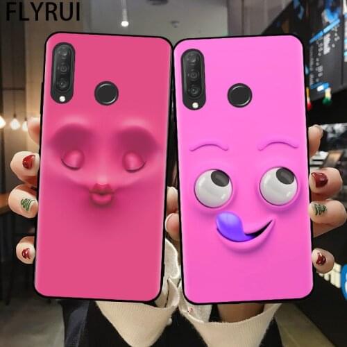 Funny 3D Face Pattern Phone Case For Huawei P40 Lite Matte TPU Cover For Huawei P10 P20 P30 P40 Lite E Mate 10 20 Lite Pro Cases