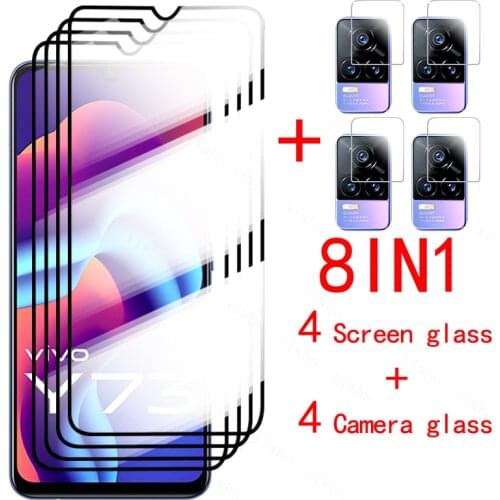 For Vivo Y72 Glass Tempered Glass for Vivo Y73 5G Glass Phone Screen Protective Film Lens Camera Protective Film For Vivo Y70