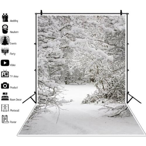 Winter Forest White Snowscape Backdrop Photography White Snow Tree Branches Scene Photozone Photo Background Photo Studio Shoot