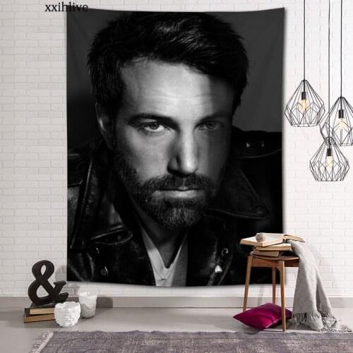 Custom Ben Affleck Tapestry Wall Boho Decoration Home Decor Psychedelic Wall Tapestry Abstract Carpet Wall Cloth Tapestries