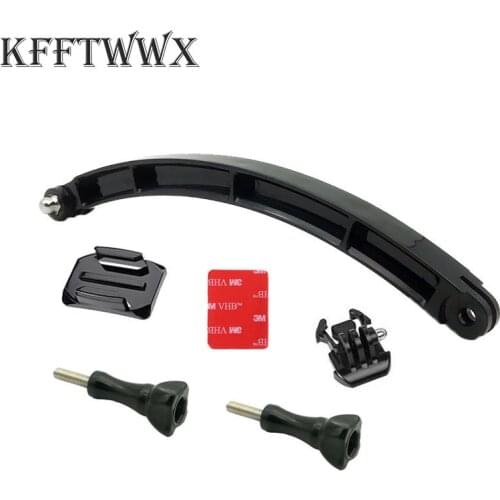 KFFTWWX Helmet Extension Arm Mount Kit For Gopro Hero 9 8 7 6 5 for yi 4K SJ4000 DBPOWER AKASO EKEN H9 action camera Accessories