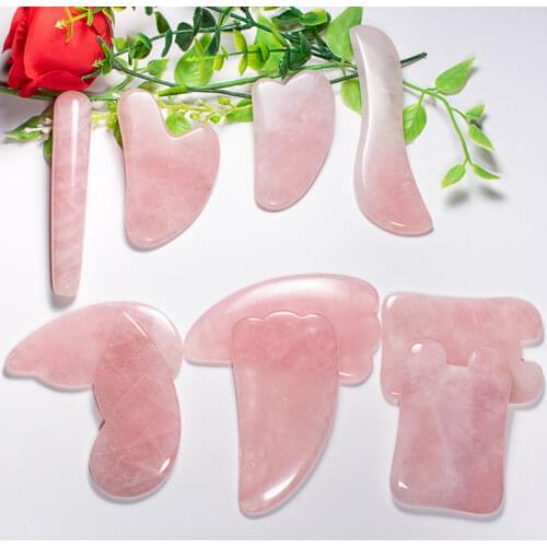 Natural Stone Jade Guasha Scraping Massage Scraper Face Gua Sha Board Acupoint Face Eye Care SPA Massage