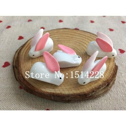 Free shipping! Resin 3D cute rabbit. Resin solid micro landscape product for home decoration .resin crafts