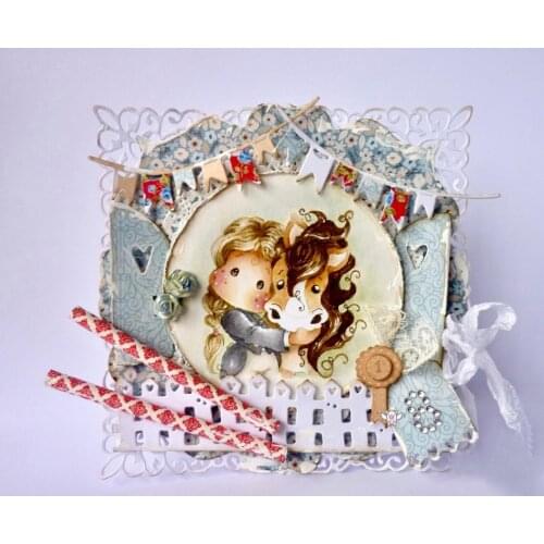 Mmao Crafts Metal Steel Cutting Dies New Heart fence decoration Stencil For DIY Scrapbooking Paper/photo Cards Embossing Dies