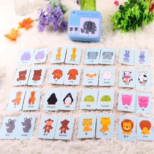 Montessori Toys Baby Learn English Pocket Card for Children English learning educational English Word CARDS for kid Toys