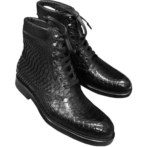Tianxin new men boots snake skin shoes male boots python leather men boots men python boots