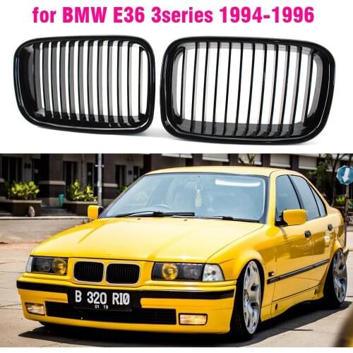Black Grille ABS Front Replacement Hood Kidney Grill For BMW E36 1994 1995 1996 318i 323i 325i 320i 328i m3