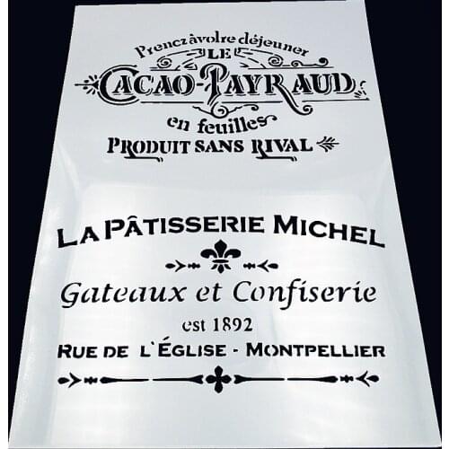 Text A plastic mold shield DIY cake scrapbook stencils hollow Embellishments printing lace ruler Valentines Day