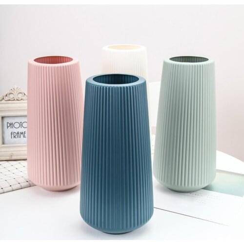 Plastic Vases Nordic Imitation Ceramic Vase Flower Pot Container Flower Vase for Flower Plant Flower Arrangement Home Decor