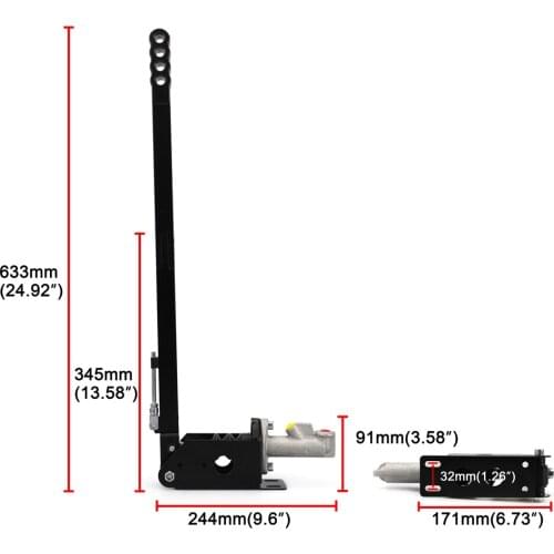 630mm Handbrake Universal Hydraulic Drift Lever Vertical with Locking Device Long Handle