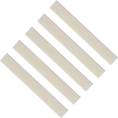 Replacement Set of 5 Ivory Uncut Cattle Bone 80mm Saddles for Guitar Parts