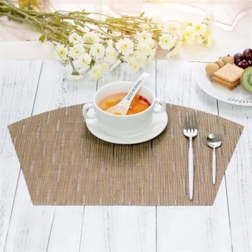 Placemat for Dining Table Non-Slip Mats Braided Heat Insulation Anti Skid Individual Table Pads Kitchen Bowl Plate Cup Coasters
