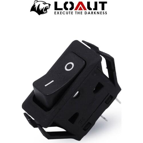 LOAUT 2019 High Qulaity Waterproof 2Pin 10mmx15mm Universal Single Control Switch On Off Rocker Switches with Wire 12A 125V 250V