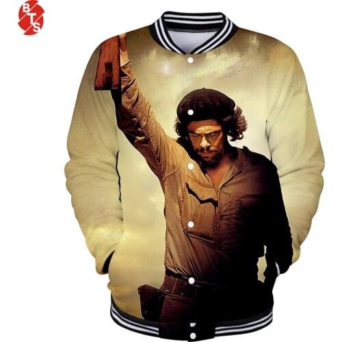 Che Guevara 3D Printed Baseball Jackets Women/Men Long Sleeve 2018 New Fashion Jackets Casual Trendy Style Baseball Jackets