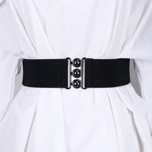 Woman Elastic band Wide Dress waistbands NEW stretch leopard Waist Cinch belt Fashion Decorative cummerbunds coat black Women