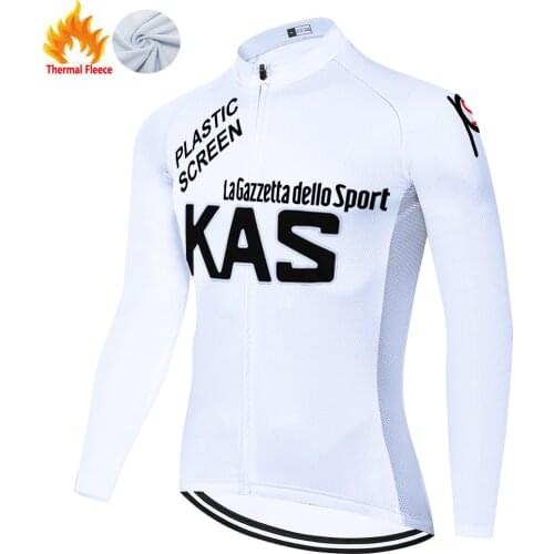 Kas Retro Winter Thermal Fleece Invierno Camiseta Cyclisme Homme Jersey Velo Maillot Mallots Ciclismo Hombre Ciclismo Masculino